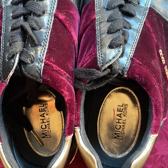 Michael Kors Allie rap sneakers Plum velvet - Picture 4 of 4